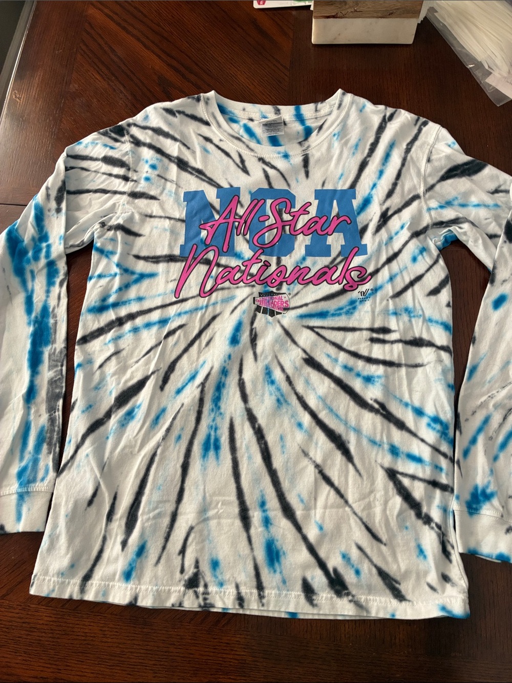 NCA All Star Nationals Long Sleeve Tie-Dye Tee - White, Blue, Black